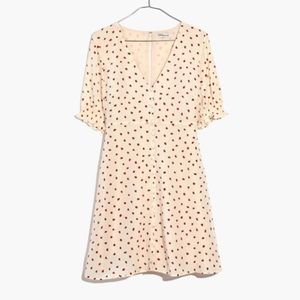 Madewell silk clover button front dress